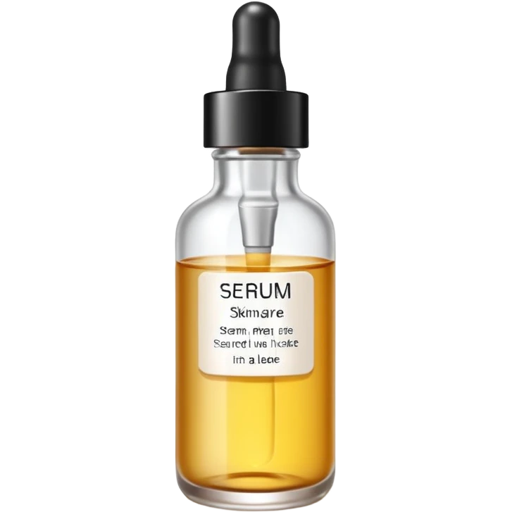 serum skincare avec ecriture emoji