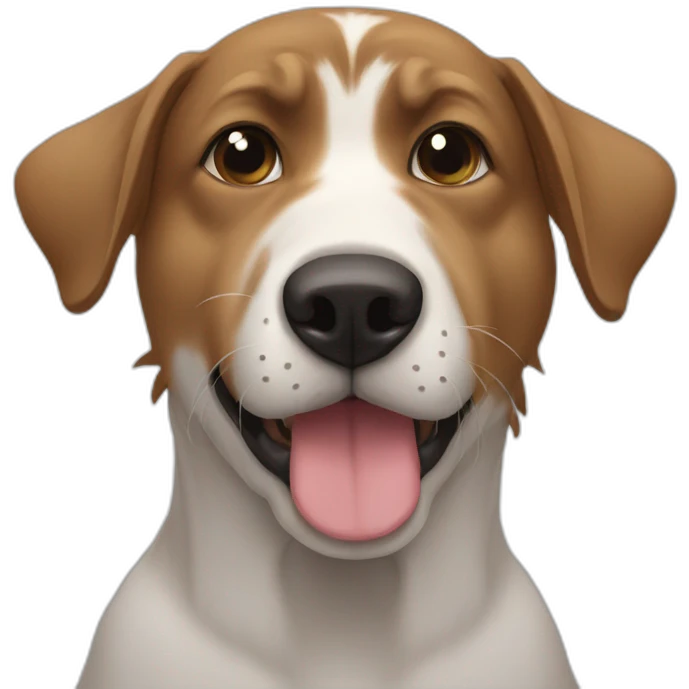 Chat sur un chien qui pleure emoji