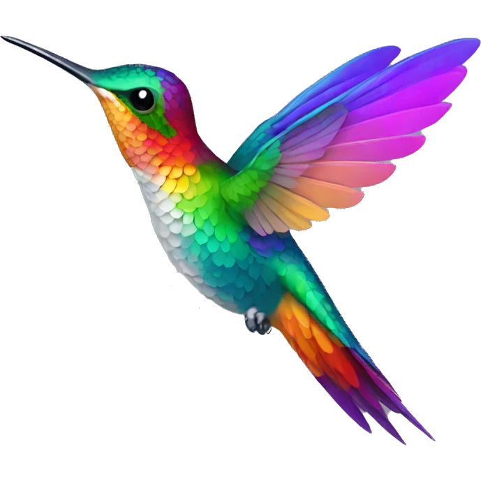 Colorful Hummingbird emoji