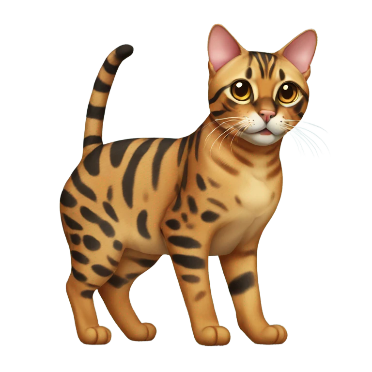 bengal cat sitting  emoji