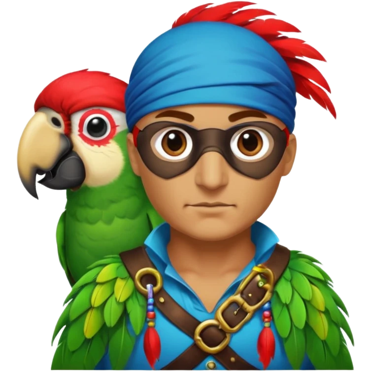 pirate and parrot emoji