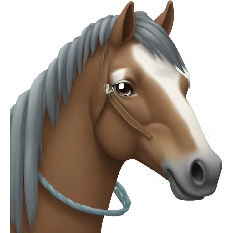 Fjorden paard met een manenkam en aalstreep zonder bles emoji