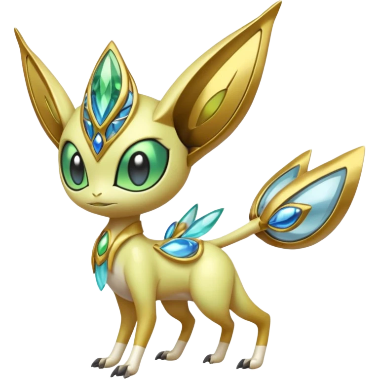 Futuristic Meloetta-Celebi-Cresselia-Jidachi-Victini-Protogen-Pokémon-Digimon-Fakémon-fusion-hybrid-creature emoji