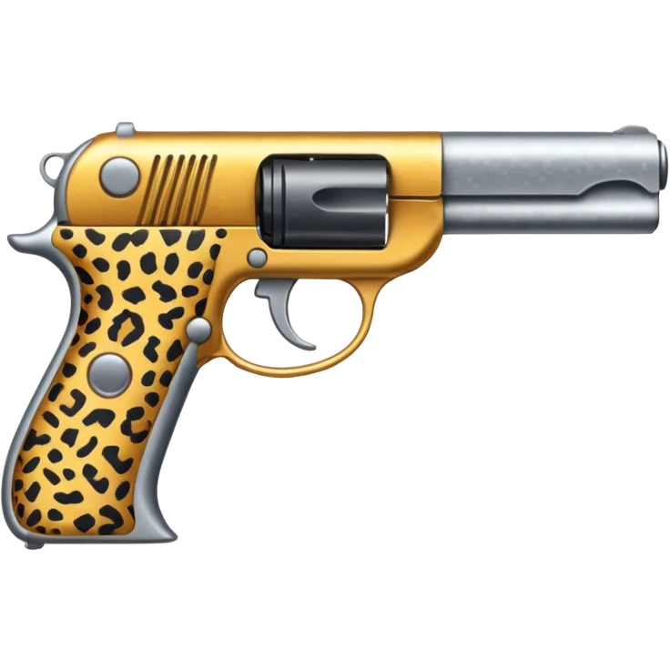 gun with leopard print pattern emoji