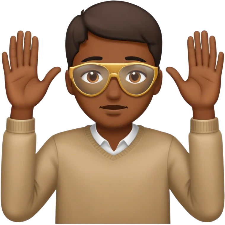 Man covering his eyes with his hands emoji