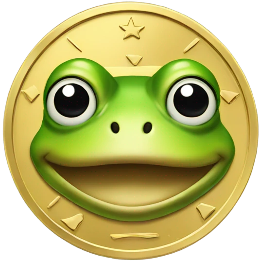 frog face gold coin  emoji