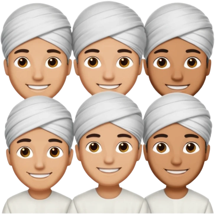 Muslim men wearing turbans emoji