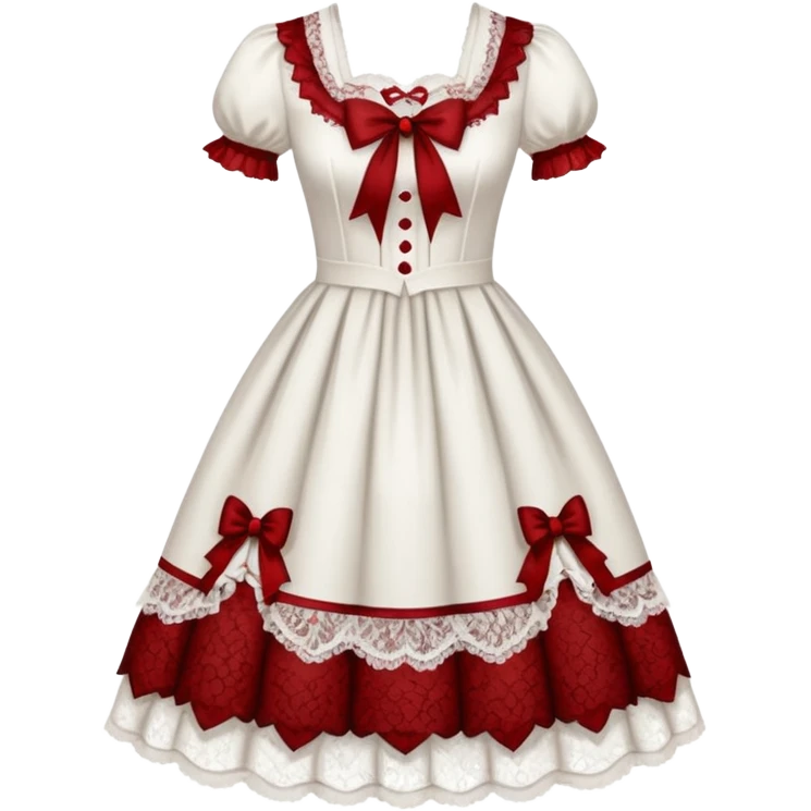 Lolita dress, white and blood emoji