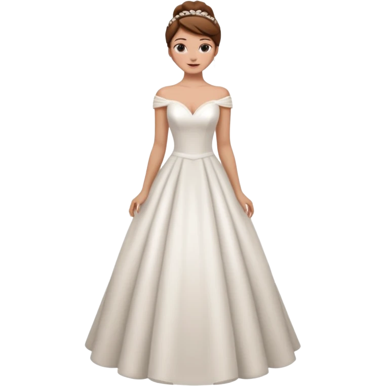 Chica blanca,cuerpo entero, vestido boda sexy, pelo moreno y recogido emoji