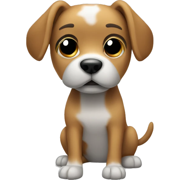 Dog mogging emoji