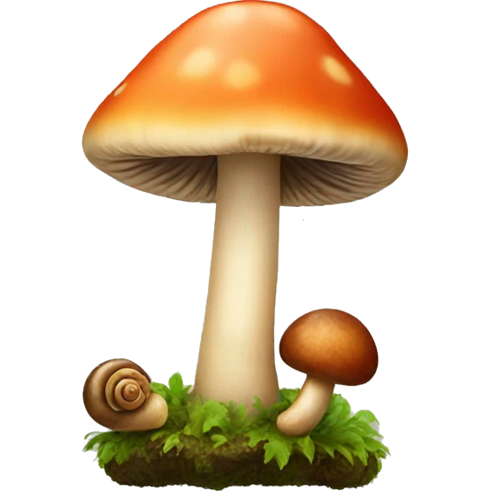 Mushroom with snail emoji