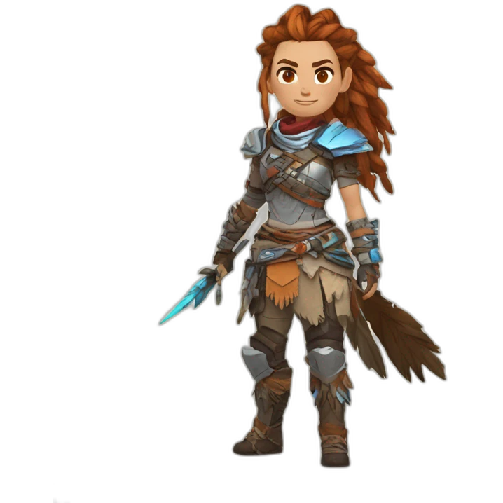 ALOY (horizon zero dawn) avec L'ARMURE ANTIQUE qui fait ses devoirs emoji