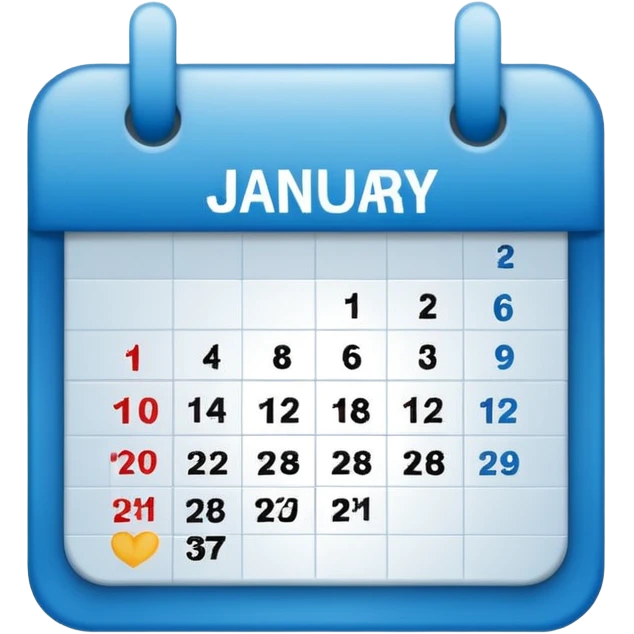 January 12 calendar icon emoji
