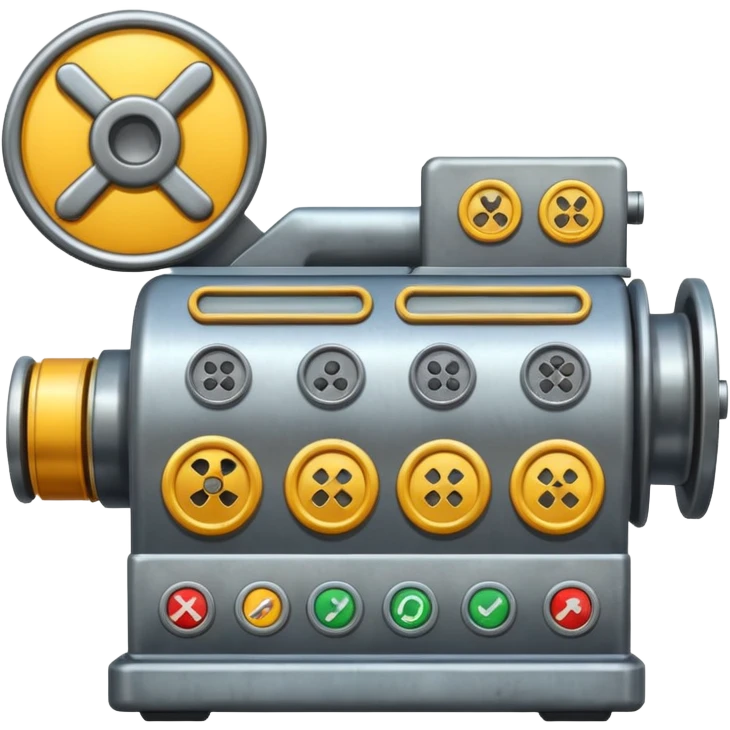 very big machinery or machine system with many buttons emoji
