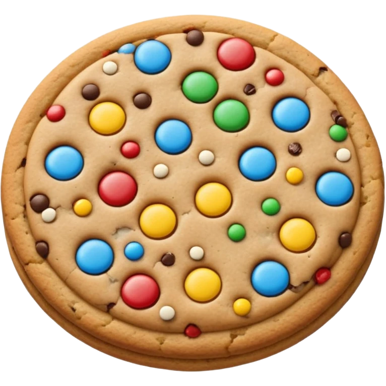 cookie with colorful toppings, simplified, clear, emoji-like emoji