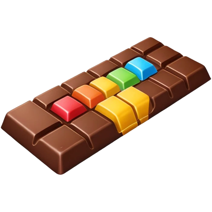 Chocolate bar multy colors emoji