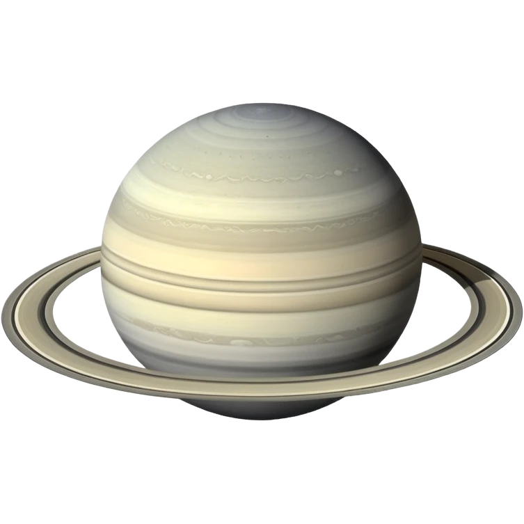 Saturn planet in greyscale colors, grey tones only emoji