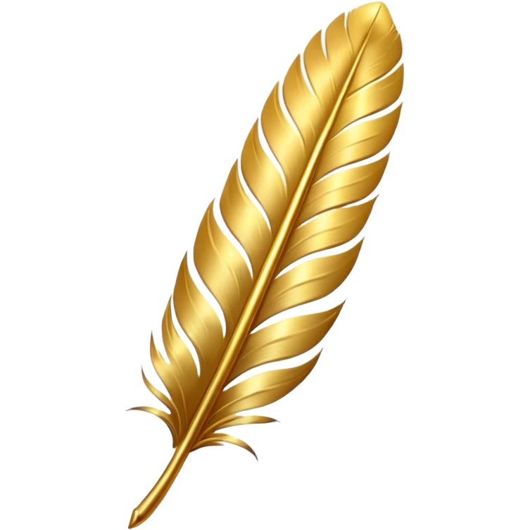 Create a golden feather emoji