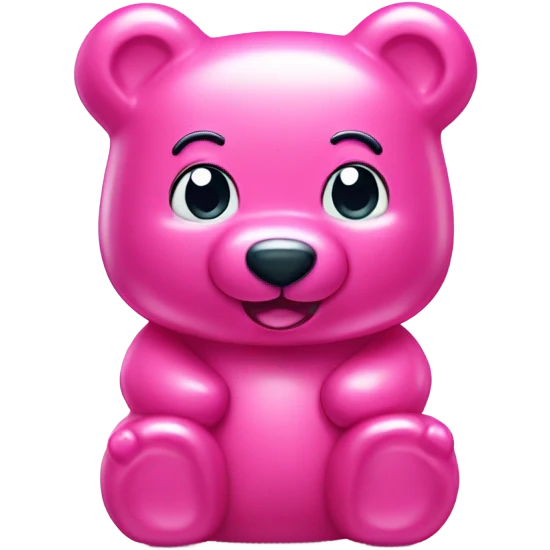 Pink Gummy bear emoji