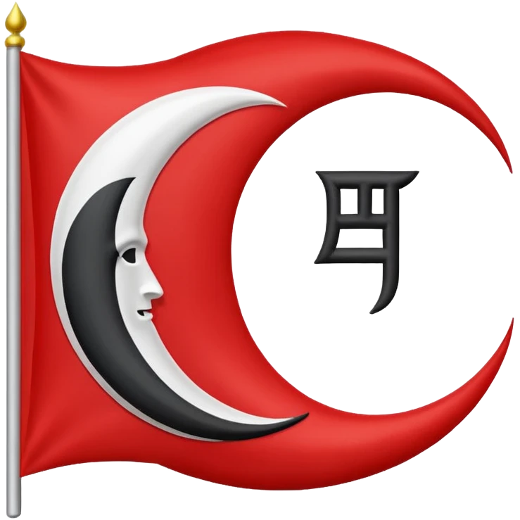 Nazi flag and Türk flag mix emoji