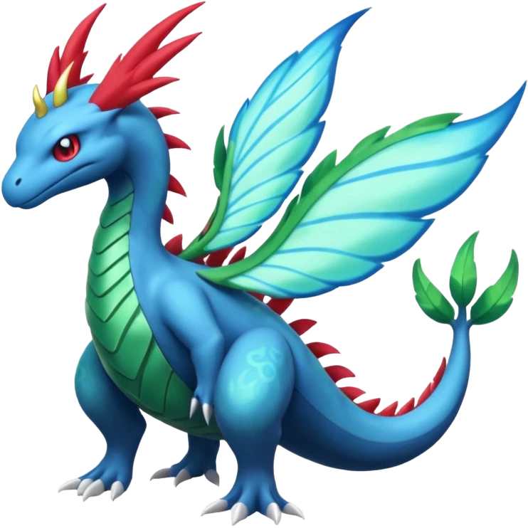 Salamence-Cresselia-Zygarde-Fakémon-fusion, full body emoji