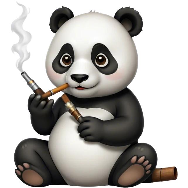 Pipo içen panda emoji