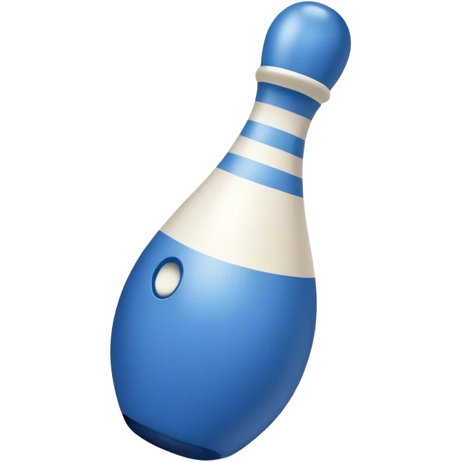 Blue bowling pin emoji