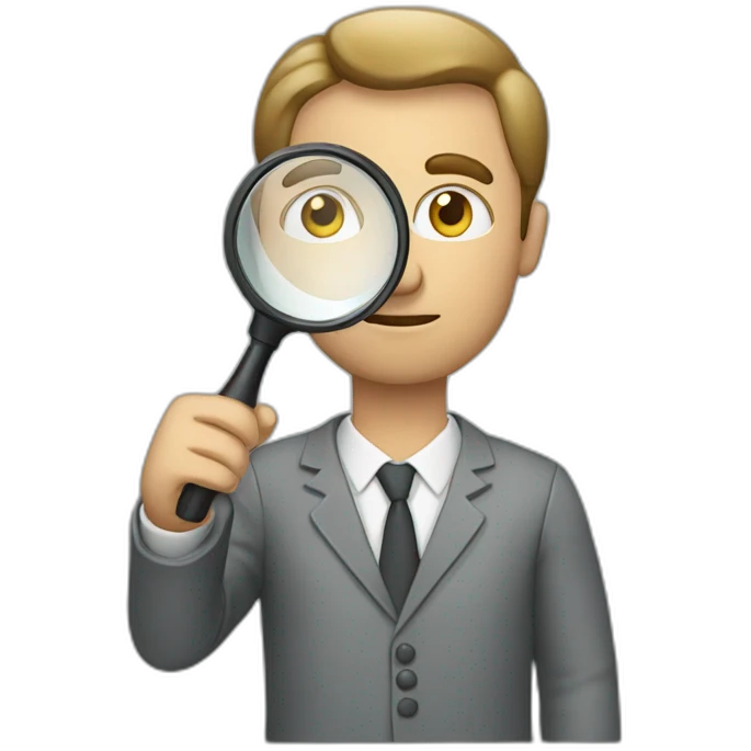 man with magnifier emoji