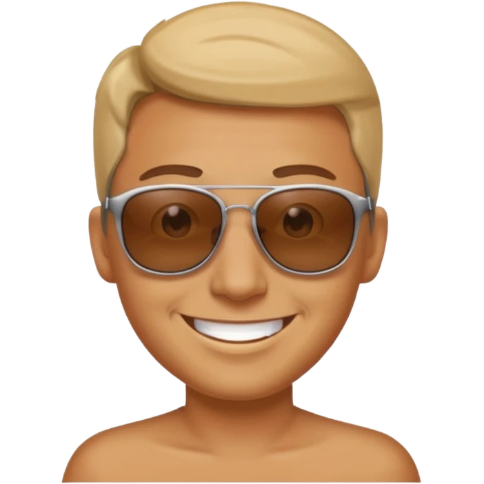 Emoji remontant ses lunettes de soleil emoji