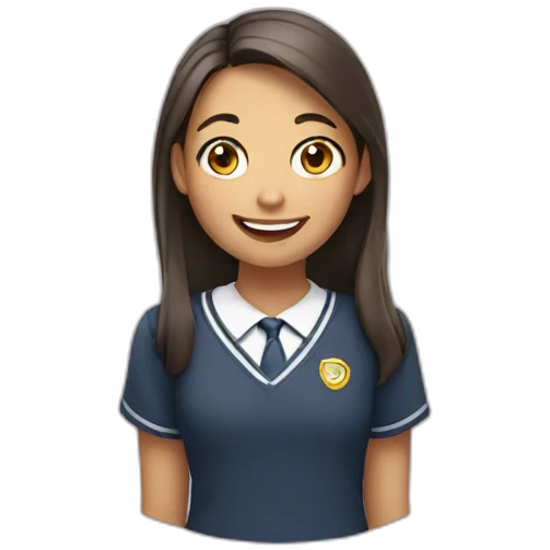 Smiling schoolgirl emoji
