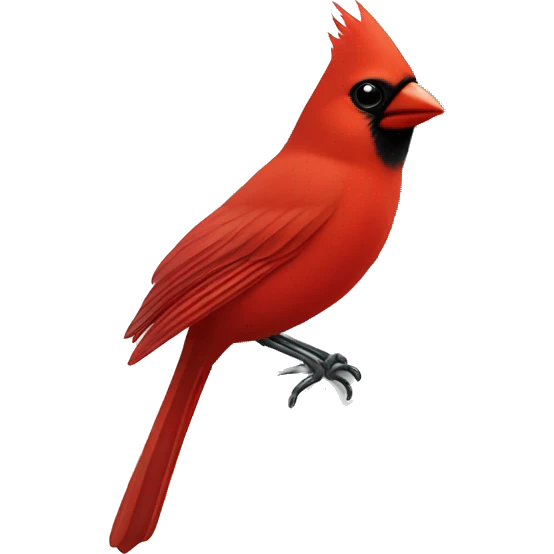 Cardinal on a white fence emoji