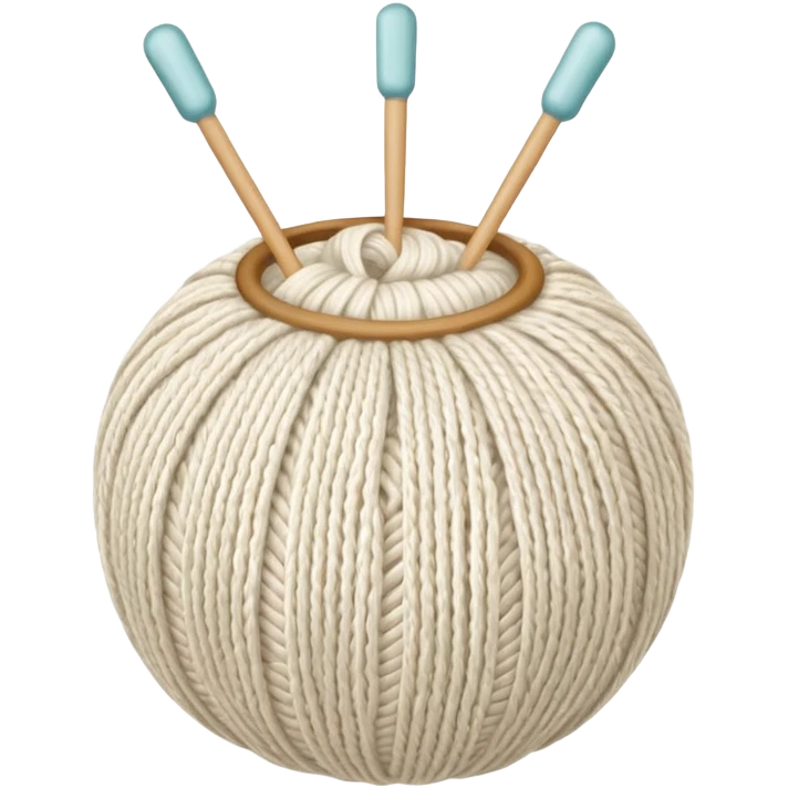 ball of knitting  milk colour without anything emoji