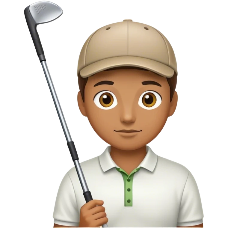 Golf player with golf club emoji