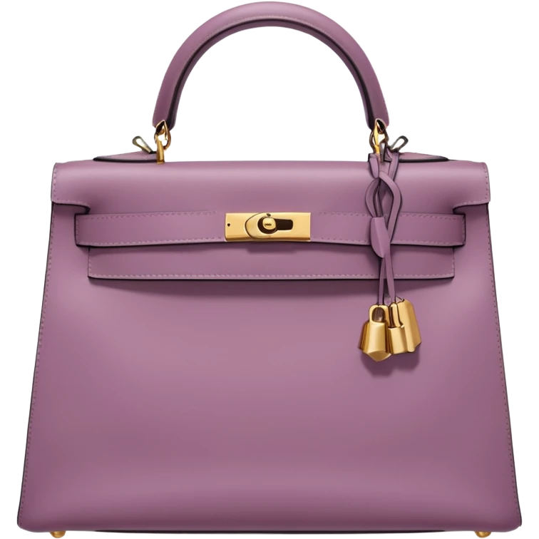 hermes kelly mauve color gold hardware emoji
