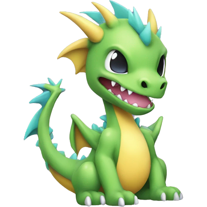 Kawaii Edgy Bright Dragon Pokémon Fakemon emoji