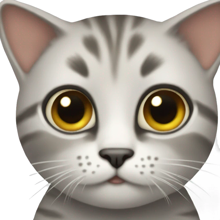 Super small cat with big eyes emoji