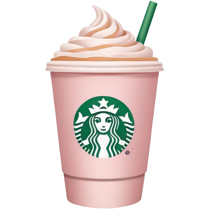 Light pink coffee Starbucks  emoji