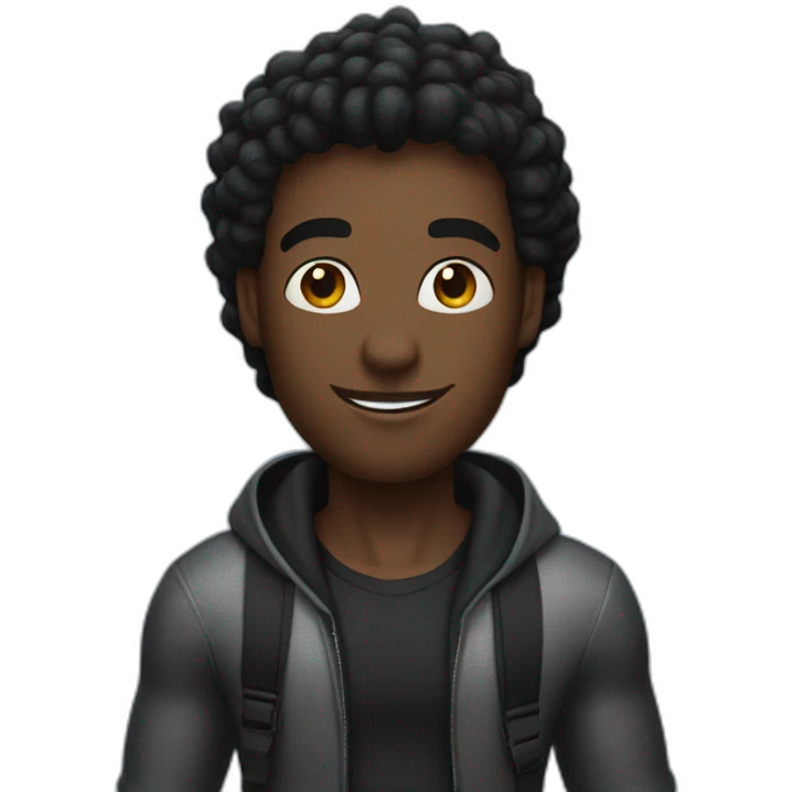 black spider man emoji
