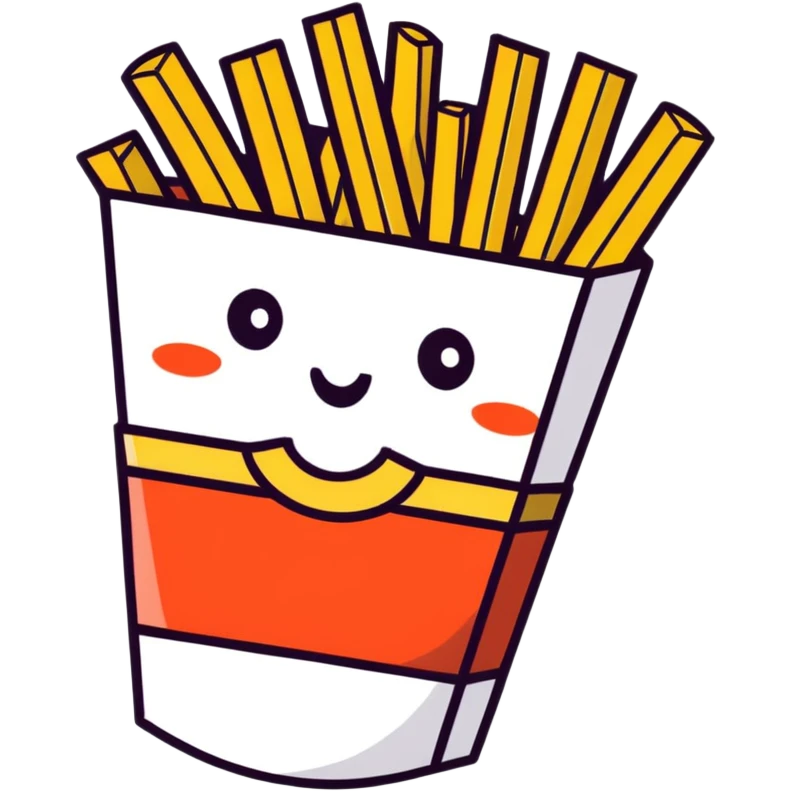 Fries eating fries emoji
