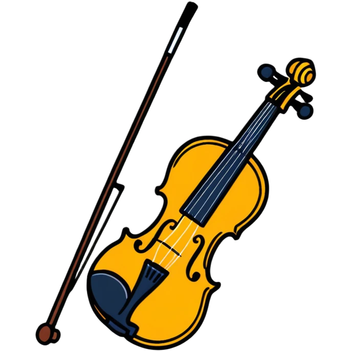 cartoon violin emoji