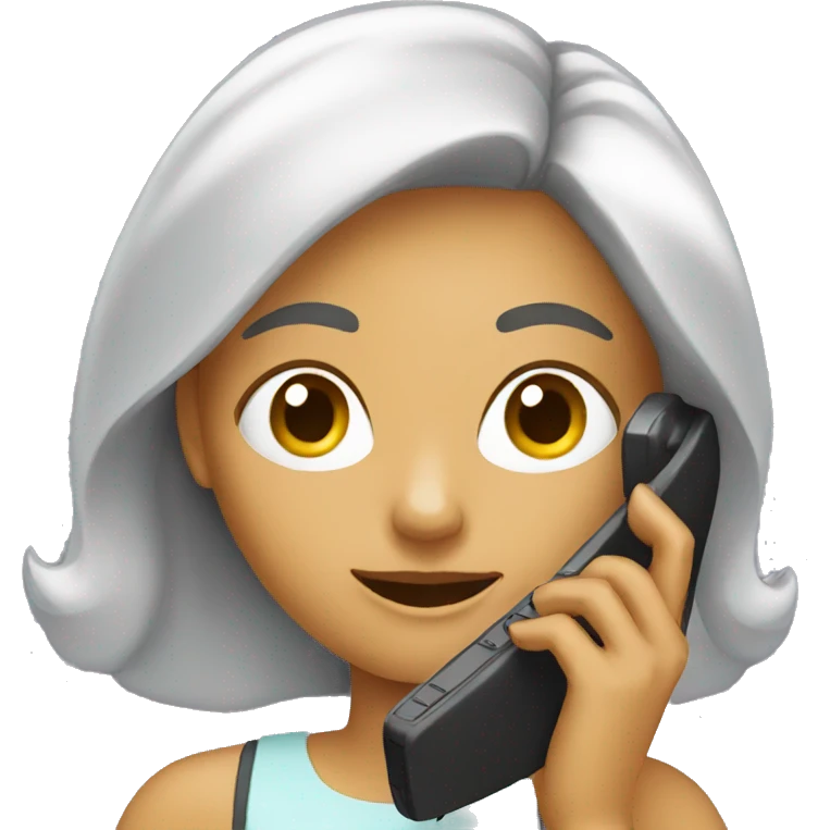 woman with phone emoji