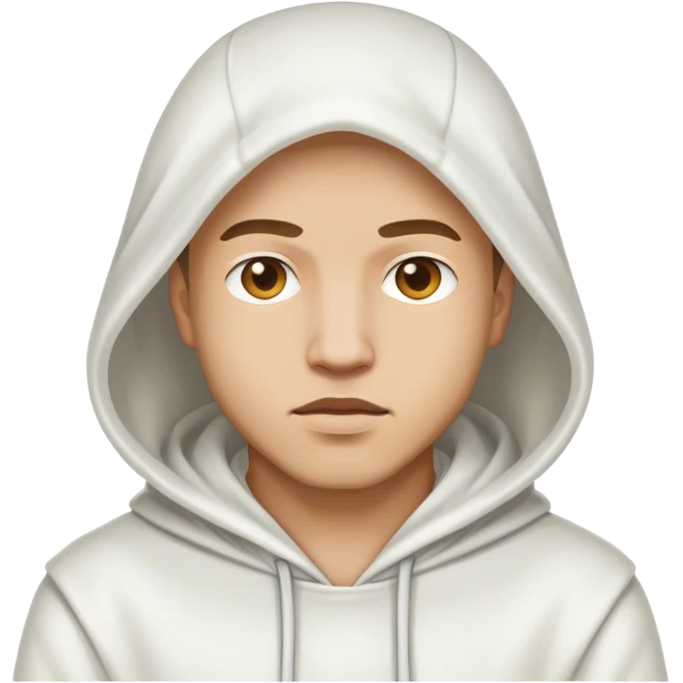 Guy wearing white hood  emoji