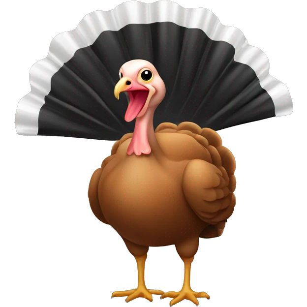 Turkey with black toast and oyster emoji