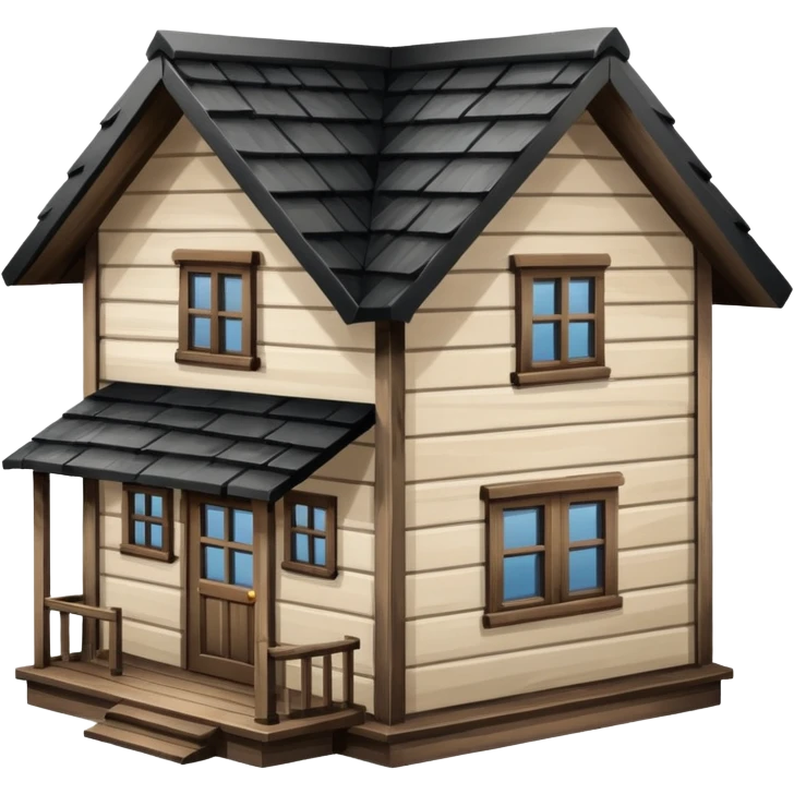 Black-roofed house emoji