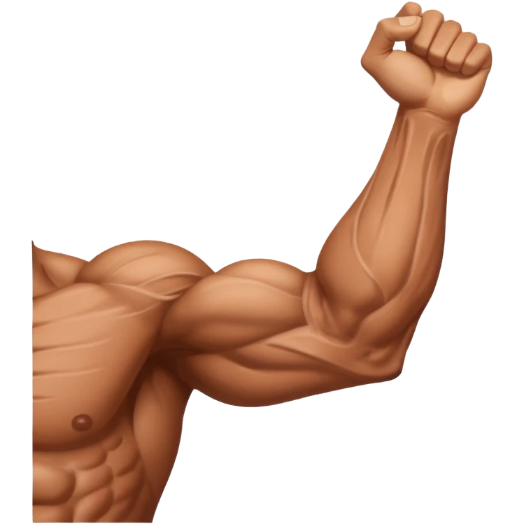 only arm, with muscle emoji