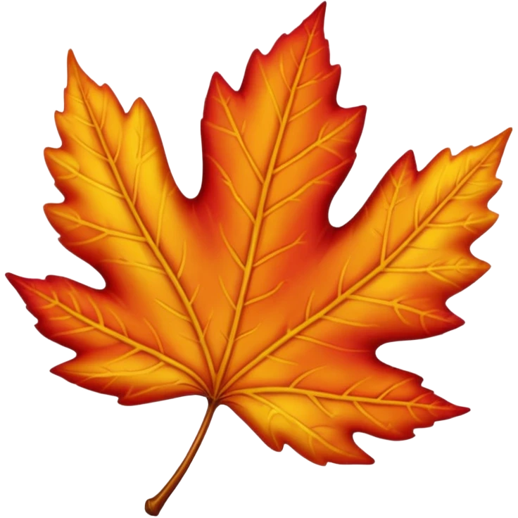 LEAF Falling FROM  tree with beautiful autumn colors, emoji