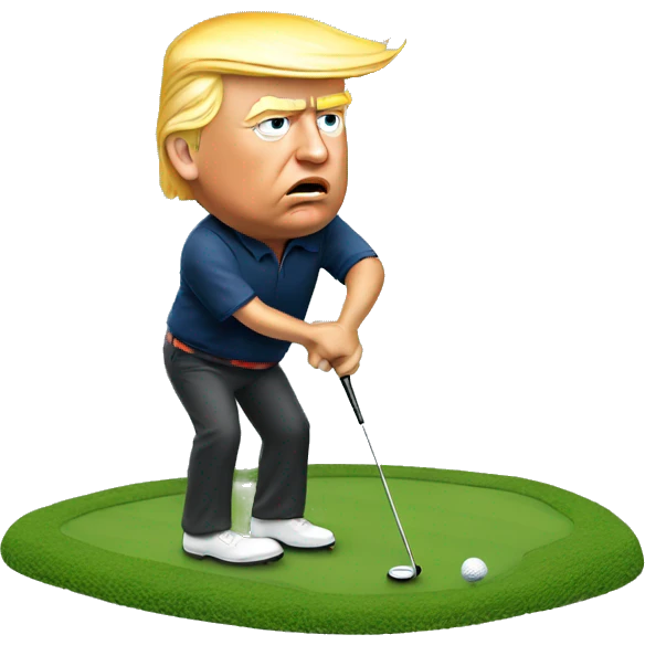 Donald trump golfing  emoji
