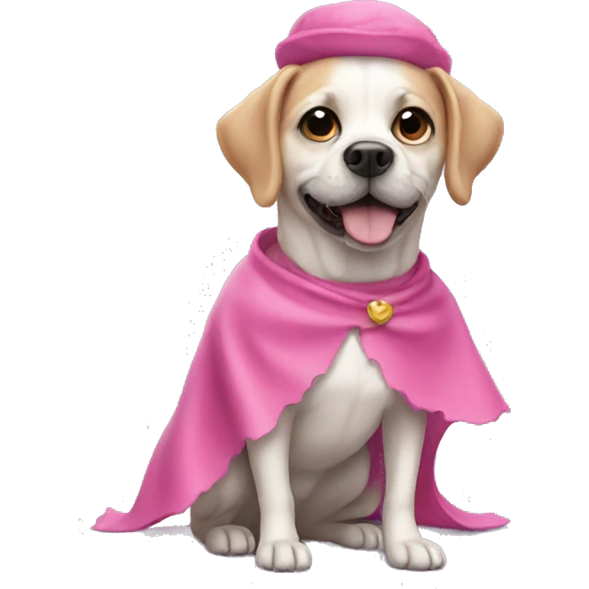 pink costume for a dog emoji