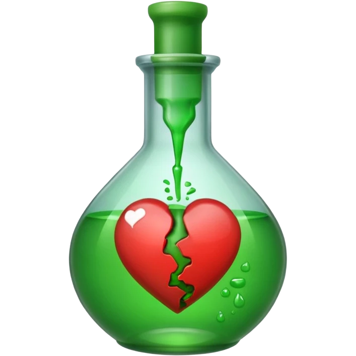 Broken heart inside a poison bottle  emoji