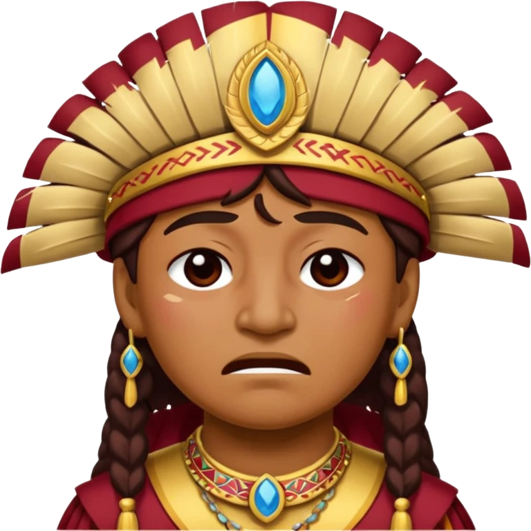 An fsu emoji with an fsu fan crying/depressed so a Seminole make it chief Osceola with Garnett and gold included emoji